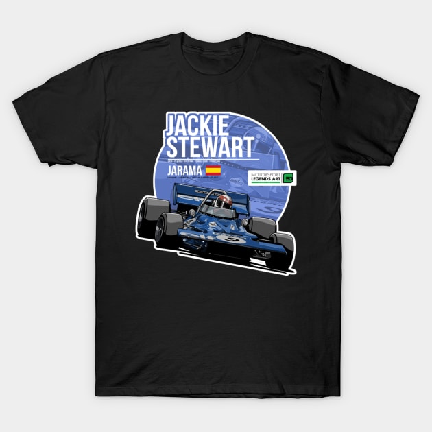 Jackie Stewart 1970 Jarama T-Shirt by stevenmsparks